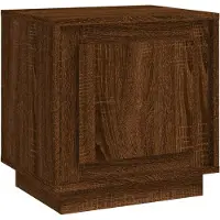 vidaXL Nachtkastje 44x35x45 cm bewerkt hout bruin eikenkleur
