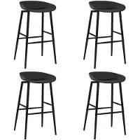 vidaXL Barstoelen 4 st zwart