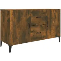 vidaXL Dressoir 100x36x60 cm bewerkt hout gerookt eikenkleurig