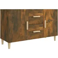 vidaXL Dressoir 100x36x60 cm bewerkt hout gerookt eikenkleurig
