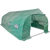 vidaXL Tuinkas walk-in draagbare polytunnel met stalen frame 18 m²