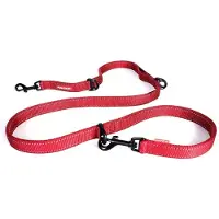 EzyDog Vario 6 Honden Riem - Looplijn voor Hond - 2.5cm - Rood