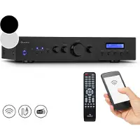 Auna AMP-CD608 DAB HiFi-stereo versterker 4x100W RMS DAB+ BT opt. afstandsbediening