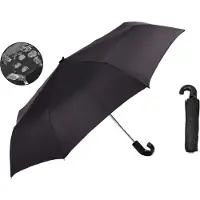 PD - Mini Paraplu Opvouwbaar - Incl. opberghoes - Deluxe - Zwart - Mini Paraplu Handtas - Mini Paraplu Lichtgewicht - Miniparaplu