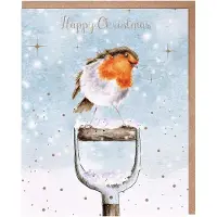 Wrendale Designs Wrendale Kerstkaarten Notepack - 8 stuks - 'A Little Red Robin' Robin Christmas Card Pack