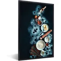 PosterMonkey Bakken - Ster - Ruimte - Fotolijst - Poster - 80x120 cm - Kader - Muurdecoratie