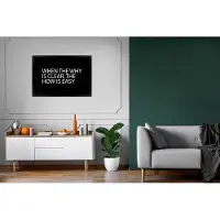 PosterMonkey Fotolijst incl. Poster - Leven - When the why is clear, the how is easy - Quote - Daily life quote - Spreuken - 120x80 cm - Posterlijst