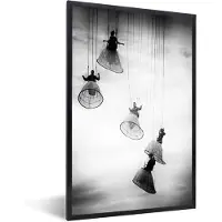 PosterMonkey Poster - Kader - Engel - Vrouwen - Retro - Poster - Foto met lijst - 40x60 cm