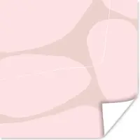 PosterMonkey Poster Roze - Geometrische vormen - Abstract - 30x30 cm