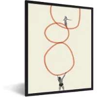 PosterMonkey Fotolijst incl. Poster - Liefde - Vintage - Koppel - Design - 30x40 cm - Posterlijst