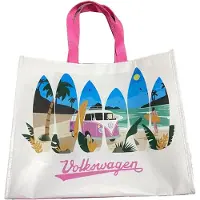 Puckator Boodschappentas Volkswagen Busje VW T1 The Waves are Calling RPET Duurzame Shopper Tas - 33x40x17cm