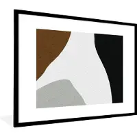 PosterMonkey Fotolijst incl. Poster - Minimalisme - Design - Vormen - 80x60 cm - Posterlijst