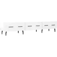 vidaXL Tv-meubel 150x36x30 cm bewerkt hout hoogglans wit