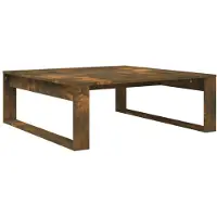 vidaXL Salontafel, gerookt eikenfineer, 100x100x35 cm, houtvezelplaat