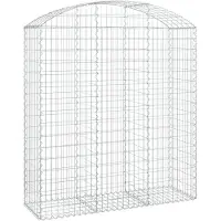 vidaXL Gabion met hoge boog, 150x50x160/180 cm, verzinkt staal