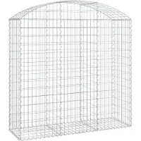 vidaXL Gabion met hoge boog, 150x50x140/160 cm, verzinkt staal