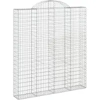 vidaXL Gabion met hoge boog, 200x30x220/240 cm, verzinkt staal