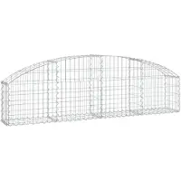 vidaXL Gabion met hoge boog, 200x30x40/60 cm, verzinkt staal