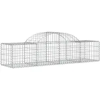 vidaXL Gabion met hoge boog, 200x50x40/60 cm, verzinkt staal