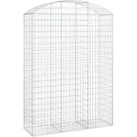 vidaXL Gabion met hoge boog, 150x50x200/220 cm, verzinkt staal