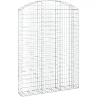 vidaXL Gabion met hoge boog, 150x30x200/220 cm, verzinkt staal