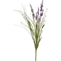 Everlands Lavendel kunsttak - kunststof - lila paars - 4 x 13 x H75 cm - Kunsttakken