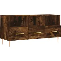 vidaXL Tv-meubel 102x36x50 cm bewerkt hout gerookt eikenkleurig