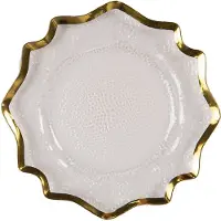 Clayre & Eef Onderbord Ø 33 cm Transparant Kunststof Transparant
