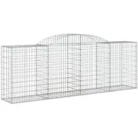 vidaXL Gabion met boogvorm, 300x50x100/120 cm, verzinkt staal