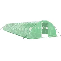 vidaXL Tuinkas met stalen frame 72 m² 18x4x2 m groen