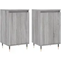 vidaXL Dressoirs, 2 stuks, grijs Sonoma, 40x35x70 cm, houtvezel