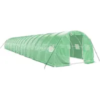 vidaXL Tuinkas met stalen frame 54 m² 18x3x2 m groen