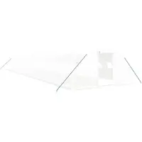vidaXL Tuinkas met stalen frame 80 m² 20x4x2 m wit