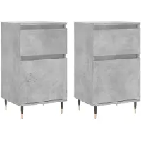 vidaXL Dressoirs 2 st 40x35x70 cm bewerkt hout betongrijs