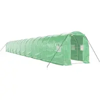 vidaXL Tuinkas met stalen frame 40 m² 20x2x2 m groen
