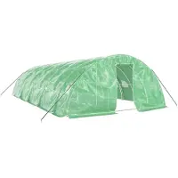 vidaXL Tuinkas met stalen frame 50 m² 10x5x2,3 m groen