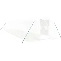 vidaXL Tuinkas met stalen frame 36 m² 12x3x2 m wit