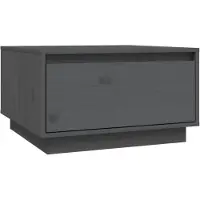 vidaXL Salontafel 55x56x32 cm massief grenenhout grijs