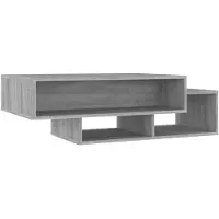 vidaXL Salontafel 105x55x32 cm bewerkt hout grijs sonoma eikenkleurig