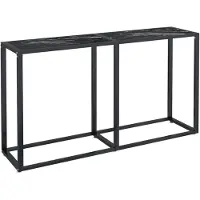 vidaXL Wandtafel 140x35x75,5 cm gehard glas zwartmarmerkleurig