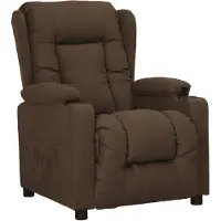 vidaXL Fauteuil verstelbaar stof bruin