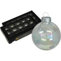 Othmar decorations kerstballen 30x - transparant parelmoer -glas -4 cm