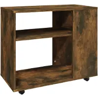 vidaXL Bijzettafel 70x35x55 cm bewerkt hout gerookt eikenkleurig
