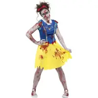Vegaoo Zombie Miss Snow Sneeuwwitje Kostuum | maat S ( 36 - 38 )