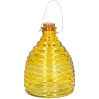 Svenska Living Wespenvanger/wespenval geel van glas 21 cm - Ongediertevallen - Ongediertebestrijding