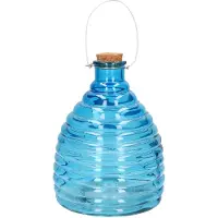 Svenska Living Wespenvanger/wespenval blauw van glas 21 cm - Ongediertevallen - Ongediertebestrijding