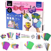Vaessen creative Knutselpakket Glitter – Knutseldoos voor Kinderen - 400 onderdelen