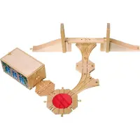 Base Toys Houten Spoorbaan met Toebehoren