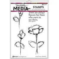Ranger Ink Ranger • Dina Wakley media cling stamp always flowers