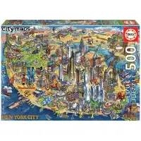 Sonstige Verlage - puzzel - 500 stuks - Kaart New York